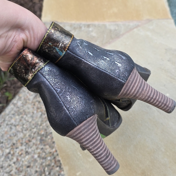 Nwot L'ARTISTE SPRING STEP Stylish Multicolor Ankle Boots 39us 9 - Picture 12 of 15